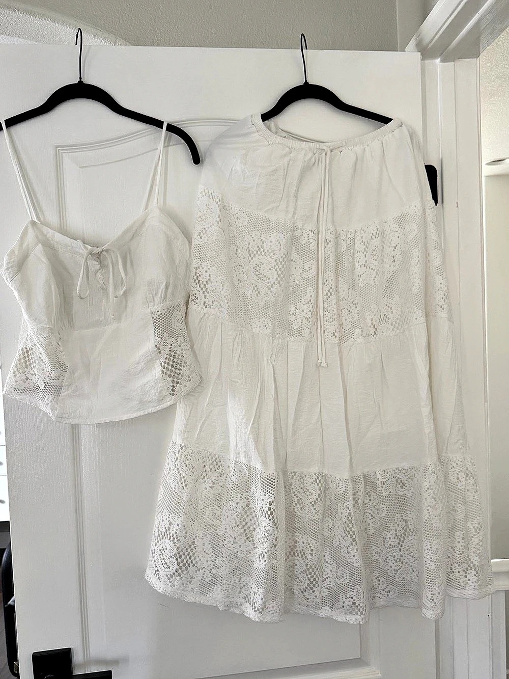 Lace-Trim Two-Piece Set